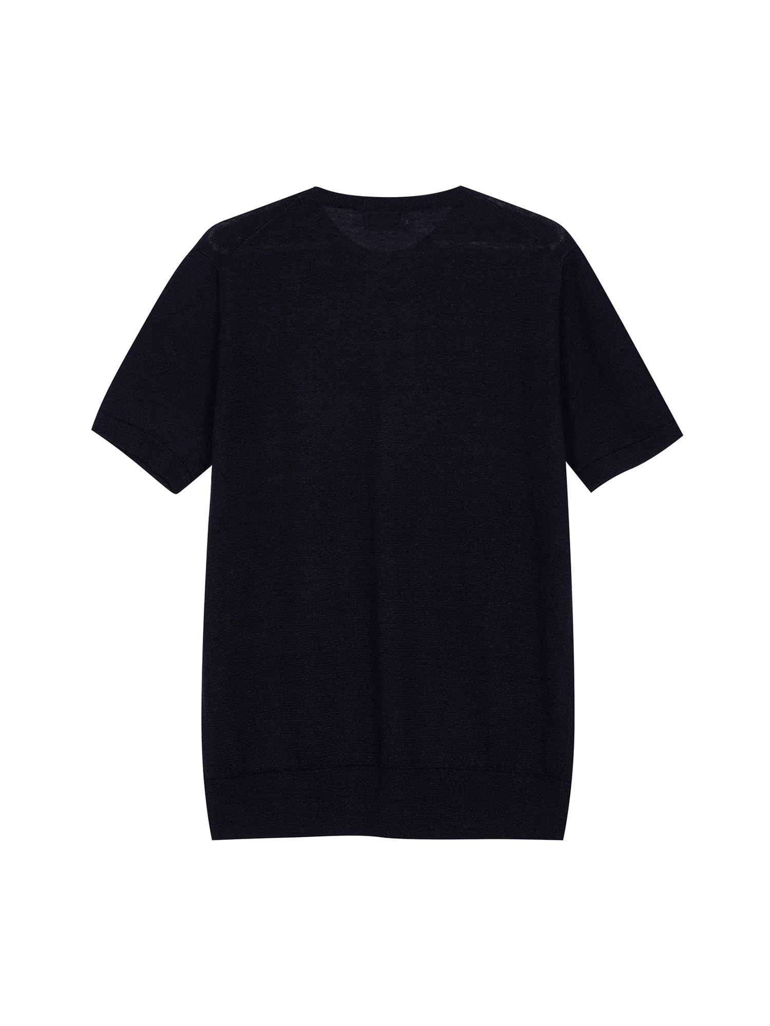 Diana Studio - T-Shirt in Strick, Herren, 100% Leinen, Kurzarm, Casual Fit