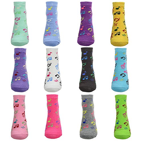 Image of Gelante 12-Pair Women's Ankle Socks, Colorful Comfortable Lightweight Breathable Athletic