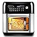 Uten Friggitrice ad Aria 10 Litri, 12 in 1 Forno ad Aria Calda Con LED Touch Screen, Air Fryer XXXL, Accessori Multipli, Ricette PDF, 1500W, Friggere, Griglia, senza PFOA&BPA