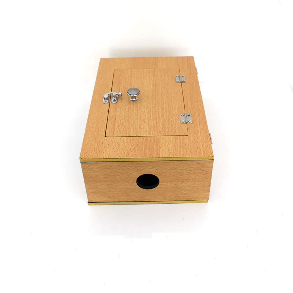 ZQION Magic Tricks See Thru Tip-Over Box (drewniane) pudełko na gołębie odwrócone znikające małe zwierzę pudełko magik rekwizyty iluzje sceniczne magiczna sztuczka
