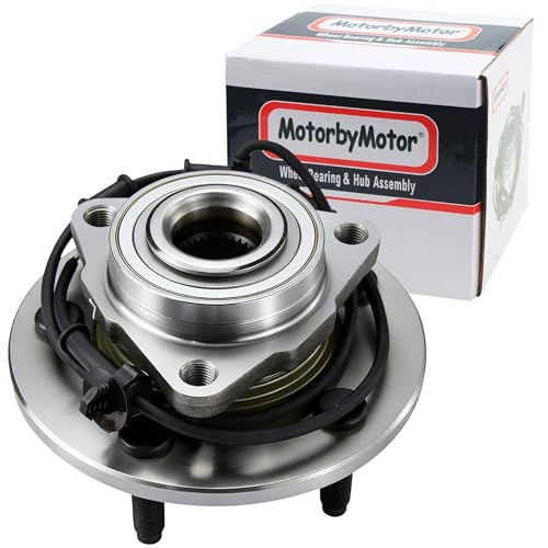 MotorbyMotor 515073 Front Wheel Bearing and Hub Assembly with 5 Lugs Fits for 2002-2005 Dodge Ram 1500 Low-Runout OE Directly Replacement Hub Bearing (w/ABS)
