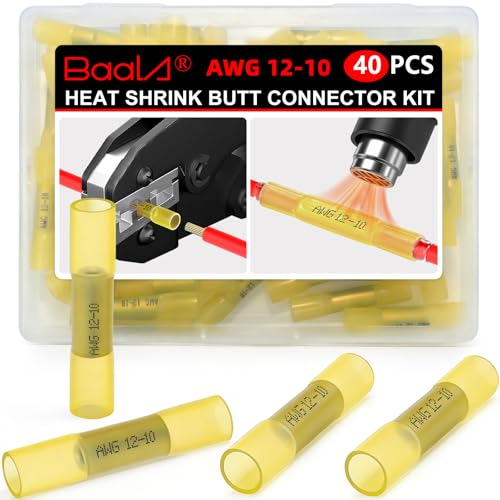 Conectores termorretráctiles de grado marino BAALA 12-10 AWG para cables eléctricos