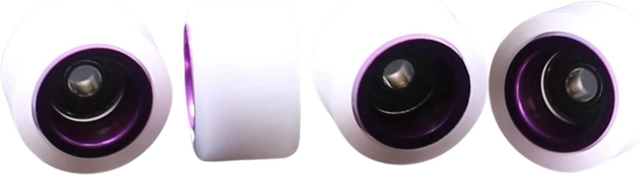 Noahwood Fingerboard Pro Wheel Finger Skateboard Extreme Sports Durable skid Strong Grip Handmade Outperform Polyurethane 7.62mm Twin Sheel White-Purple Wheel