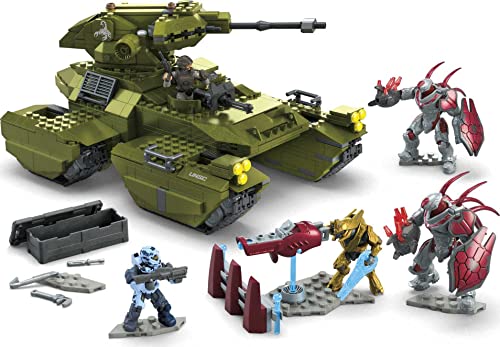 Mega Halo Infinite Toy Vehicle Building Set, Unsc Scorpion Clash With 993 Pieces, 5 Micro Action Figures And Accessories, Gift Ideas For Kids #TOP4