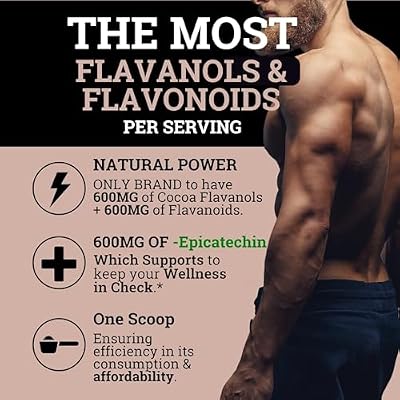 Black Forest High Flavanol Cocoa Powder - 1200mg Flavanols & Flavonoids with 600mg Epicatechin - 10X Concentrated Dark Cocoa Extract for Nitric Oxide and Wellness Support - Non-GMO Vegan