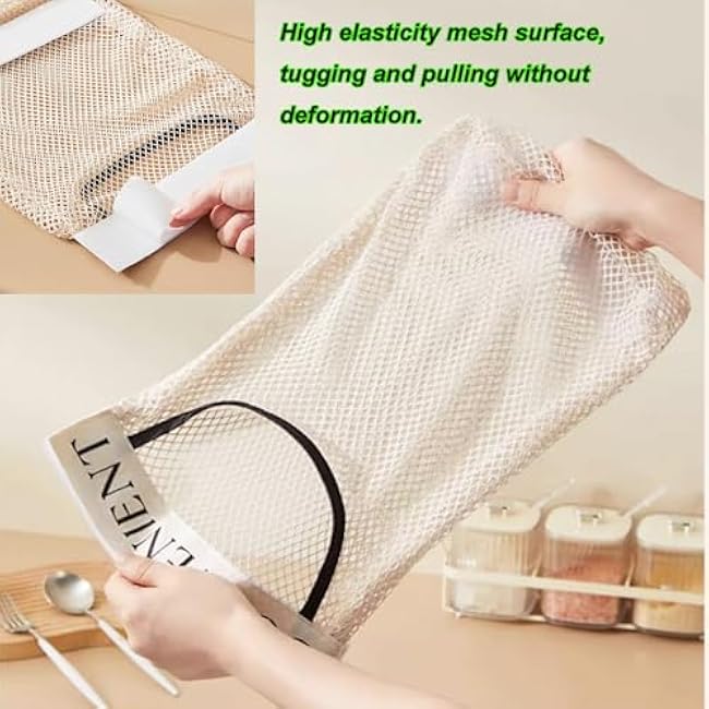 2 Pcs Plastic Bag Holder, Grocery Bag Organizer Holder,Portable extractor bag organizer, Reusable Wall Mounted Shopping Bag/Trash Bag Storage Dispenser for Home Kitchen