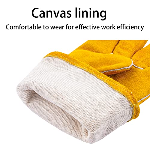 Welding Gloves, Mig Welding Gloves Stick Welding Gloves Tig Welding Gloves For Men And Women 14 Inches Cowhide Split Leather #TOP4