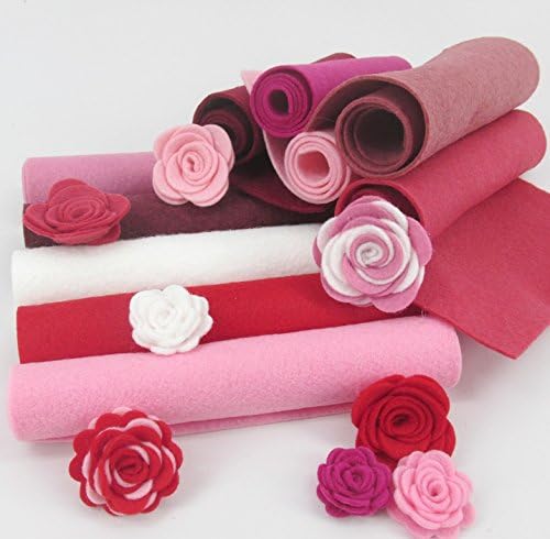 10-9X12 inch Roses are Red Collection Merino Wool Blend Felt OTR Felt Made in USA
