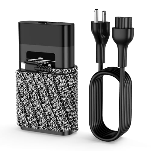 Image of Slim 65W USB C Charger Compatible with HP Chromebook,Elite x2,ProBook,Elitebook x360,Elitebook,Spectre X360,Spectre,Envy X360,Type C Fast Charging Power Cord Ac Adapter