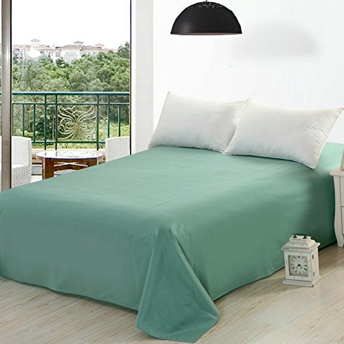 Drap plat 200x230cm en pur coton uni pour lit simple ou double - 2