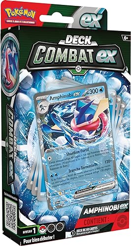 Asmodee - Pokémon : Deck de Combat Amphinibi-ex ou Kangourex-ex (Modèle aléatoire) - Jeux de société - Jeu de Cartes - Cartes à Jouer et à collectonner...