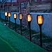 zkee Solar Torch Light with Flickering Flame,Fire Effect Lantern,Dancing Flame,Solar Garden Light, Dust to Dawn,Outdoor Waterproof Garden Decoration, Solar Powered Stick Light (Set of 6)