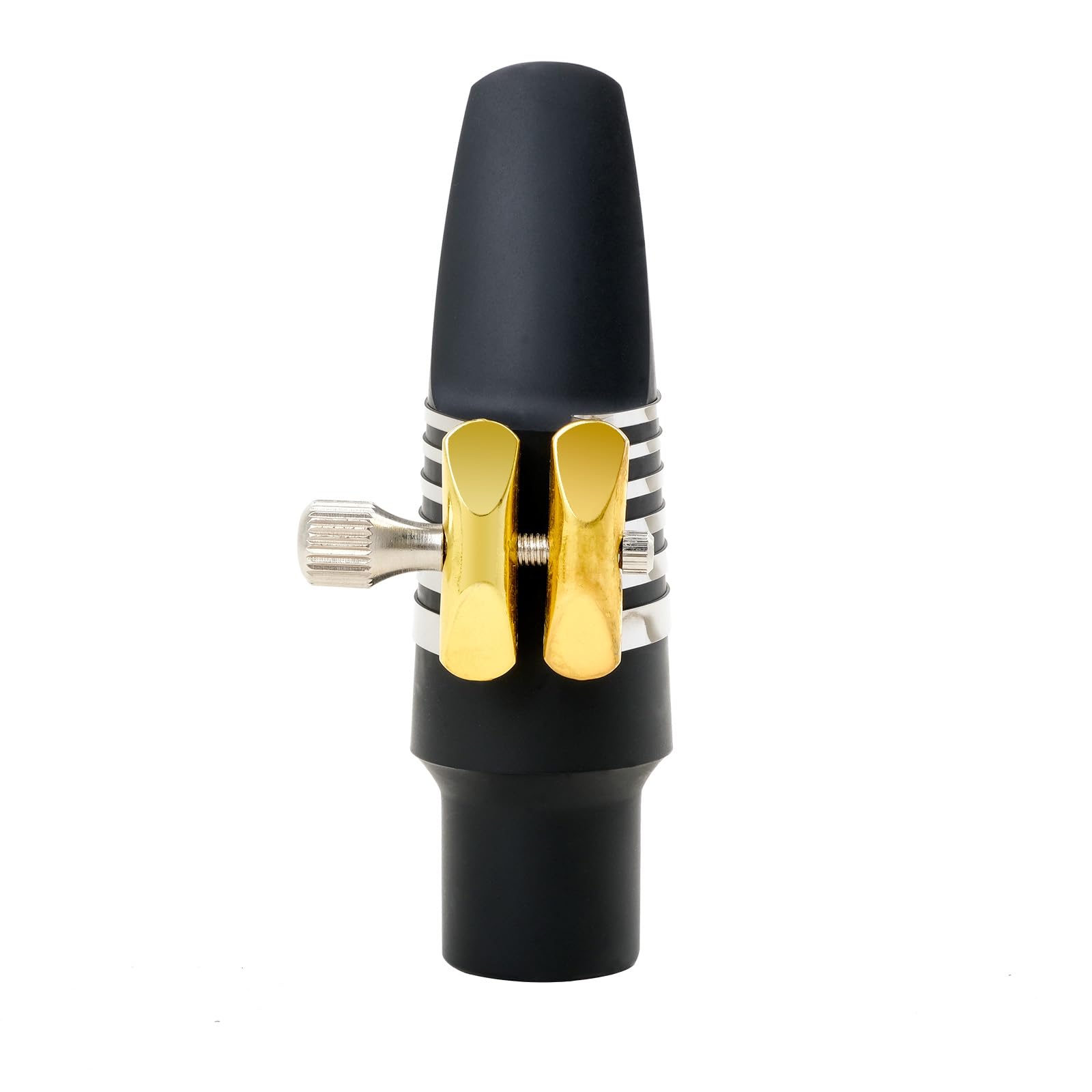 Ligadura de boquilla para saxofón alto, ligadura para profesionales principiantes, acero inoxidable, saxofón alto