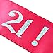 Juvale 21st Birthday Sash & Crown Set - Hot Pink Reflective Finally 21 Sash - Sparkling Rhinestone Tiara for Finally 21 Celebration - Complete Party Set & 21st Birthday Decorations - Pink - 61 x 4 in