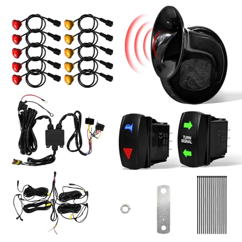 Universal UTV Turn Signal Kit 110dB Horn Pre-Wired ATV