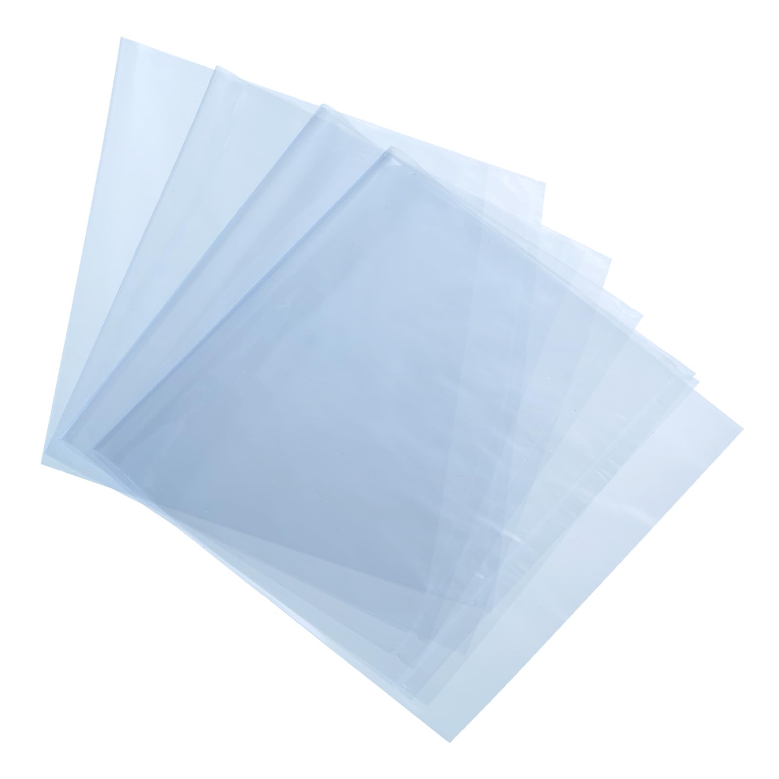 uxcell 100Pcs 14x8" Shrink Wrap Bags Blue Clear PVC Heat Shrink Wrap