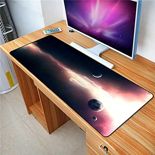 Grand tapis de souris gamer 800x300 mm planète cosmique pourpre