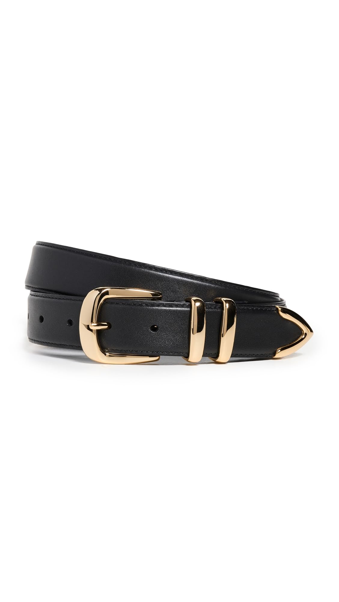 Favorite Daughter Women's Black Gold The Jordan Belt, Large