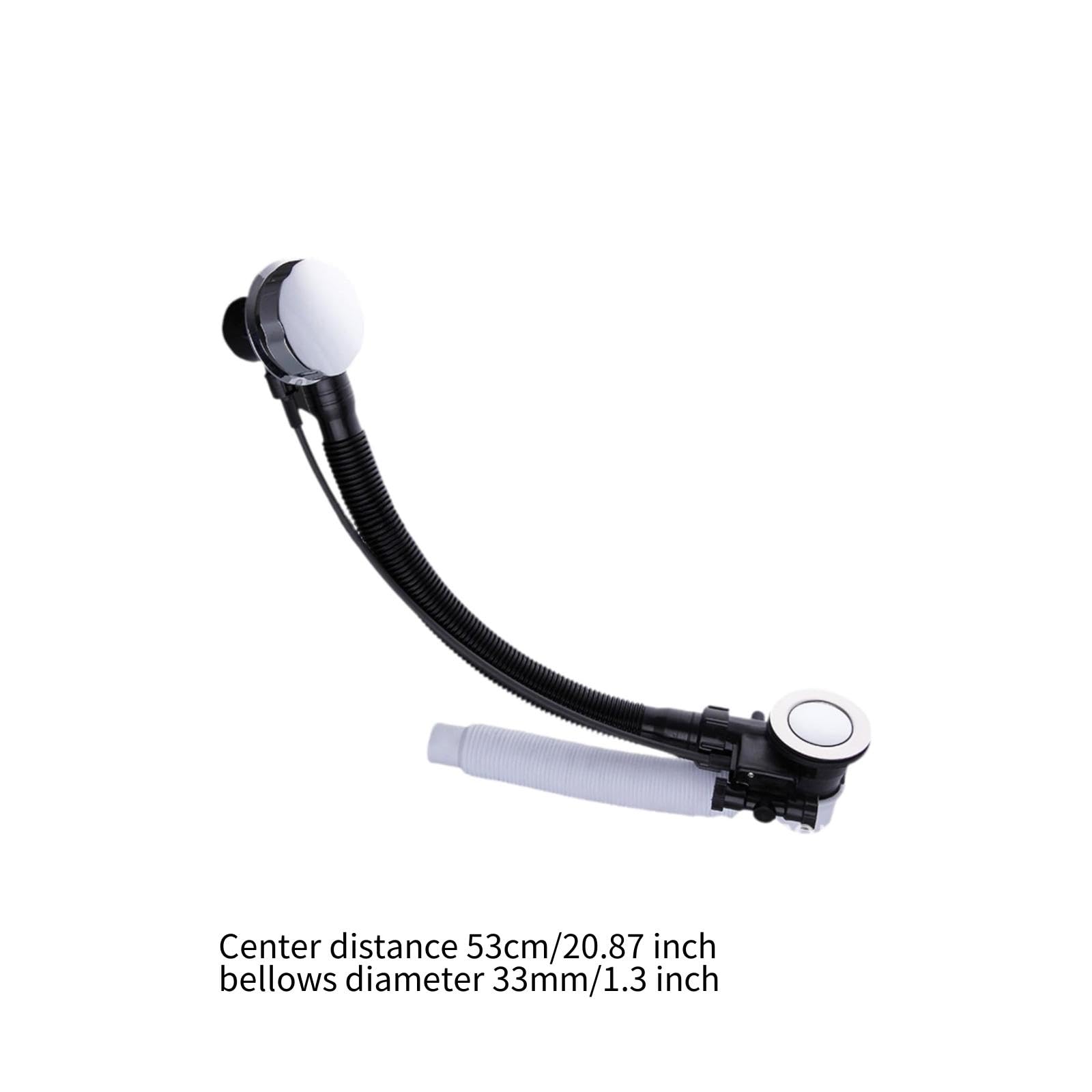Tubo de Desagüe para Bañera, de Desagüe Universal con Rebosadero para Bañera, Desagüe Flexible para Baño, Aseo, Distancia Entre