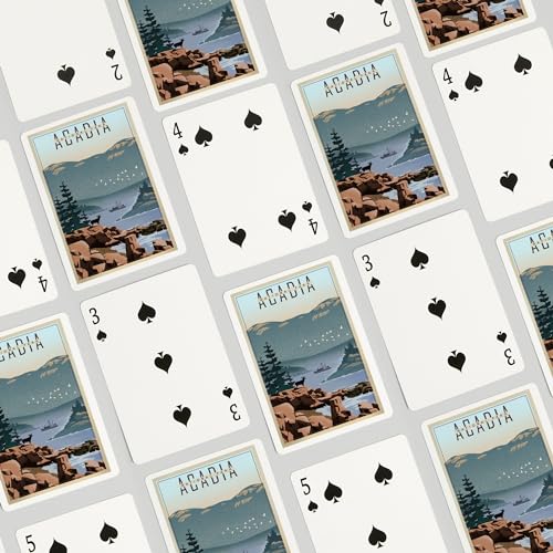 Baraja de 52 cartas tamaño Poker Acadia National Park miniatura 4