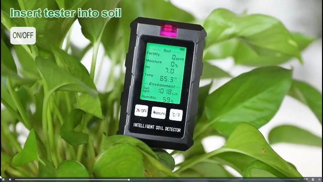 Image of 6-in-1 Moisture Meter, with Soil Moisture /PH Meter /Temperature /Sunlight /Fertility /Environmental Soil Tester for Farming, Gardening, Lawns (2*AAA Battery Needed) Under Cabinet Lights Wireless