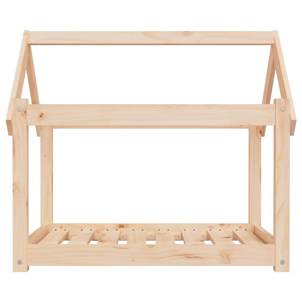 Cuccia per cani in legno di pino massiccio, 81 x 60 x 70 cm, con cuscino morbido, rivestimento antiscivolo, lavabile, per animali domestici, cuccia per dormire, per interni ed esterni
