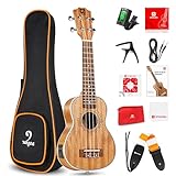 Vangoa Electroacoustic Soprano Ukulele 21 inch Mahogany Electric Acoustic Ukelele Professional...