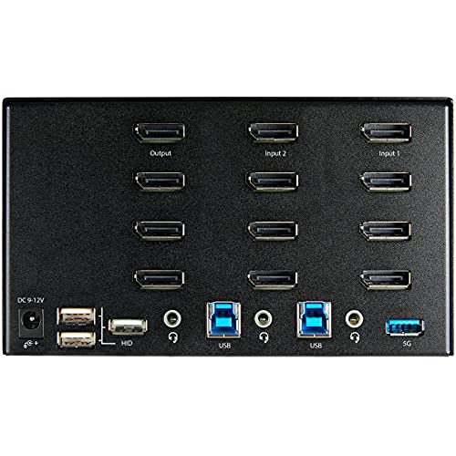 Image of StarTech 2-Port Quad DisplayPort KVM, 4K 60Hz UHD HDR, USB 3.0, TAA