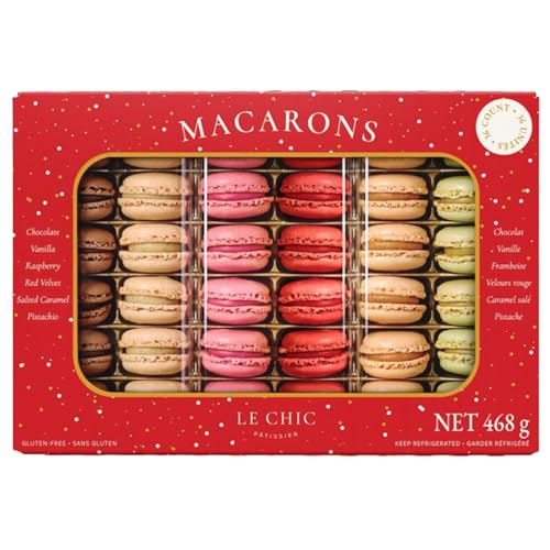 Macarons Surtidos Franceses 468 g (36 Unidades) – Selección Gourmet de Sabores Variados, Postre Premium para Regalo o Eventos (Sin Gluten) Distribuido por Laborawi