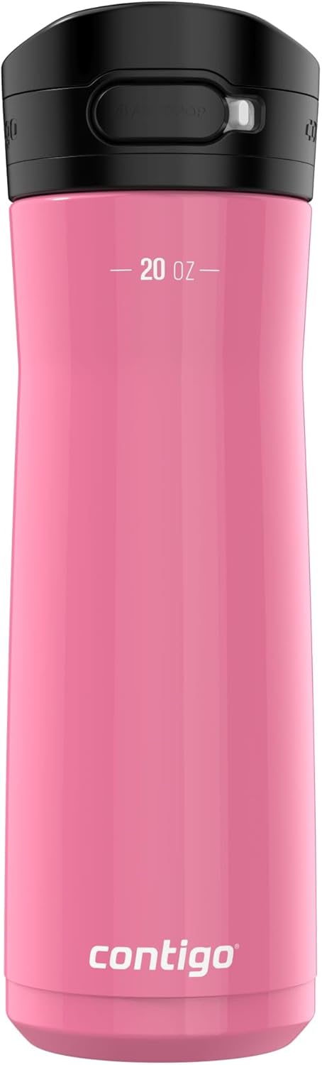 Contigo Jackson Chill 2.0 Vacuum-Insulated Stainless Steel Water Bottle, Secure Lid Technology for Leak-Proof Travel - 20oz Azalea