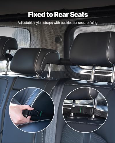 VEVOR Hunde Autobarriere 1167 mm breite Trennwand Hundegitter Autoschutzgitter Haustierbarriere mit Netzgewebe, universell passende Hunde-Autobarriere für SUVs Lkws Fahrzeuge, schwarz