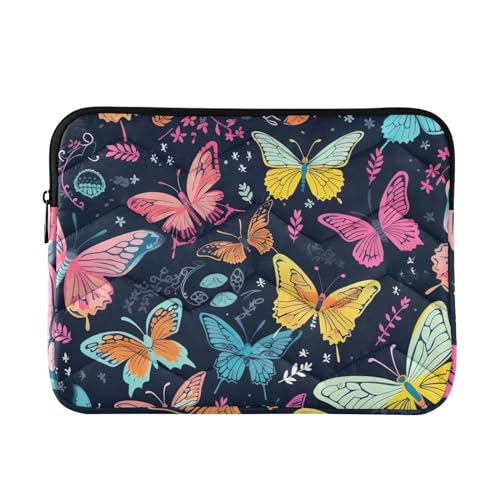 Funda para portátil 13-14 pulgadas con mariposas coloridas