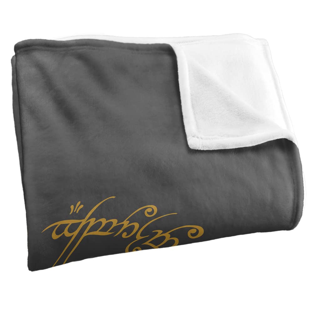 LORD OF THE RINGS Coperta super morbida al tatto con logo de «Il Signore degli Anelli» 152 x 127 cm