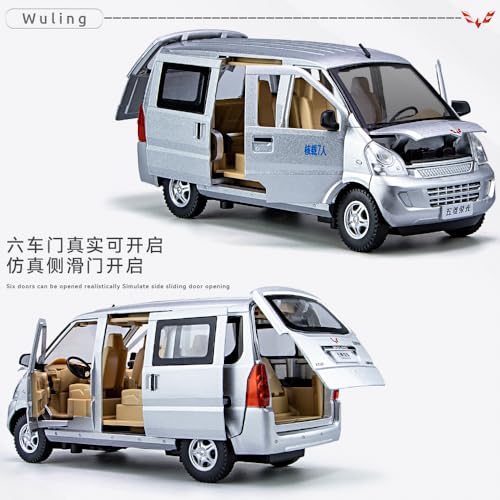 Image of Alokik Enterprise 1:24 Wuling Rongguang Van Racing Car Toy Alloy Diecast Vehicle Model With Sound And Light For Children [Color As Per Stock]