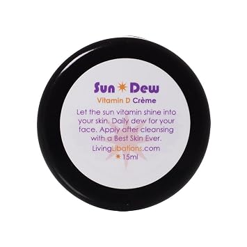 LIVING LIBATIONS - Organic Sun Dew Transdermal Vitamin D Creme | Natural, Wildcrafted, Vegan Clean Beauty 0.5 oz | 15 ml