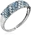 Sterling Silver Tonal Blue Topaz Cuff Bracelet