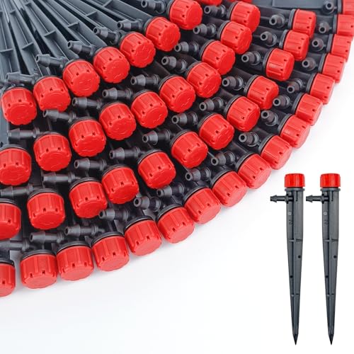 50pcs Drip Irrigation Emitters,Drip Irrigation Parts for 1/4' Drip Irrigation Tubing - Adjustable...