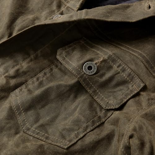 Image of Huckberry Flint and Tinder Men's Flannel-Lined Waxed Trucker Jacket