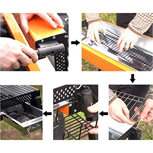 Portatile all'aperto per Il Tempo Libero Campeggio casa Barbecue a Carbone Selvatico Barbecue Forno Pieghevole griglia per Barbecue