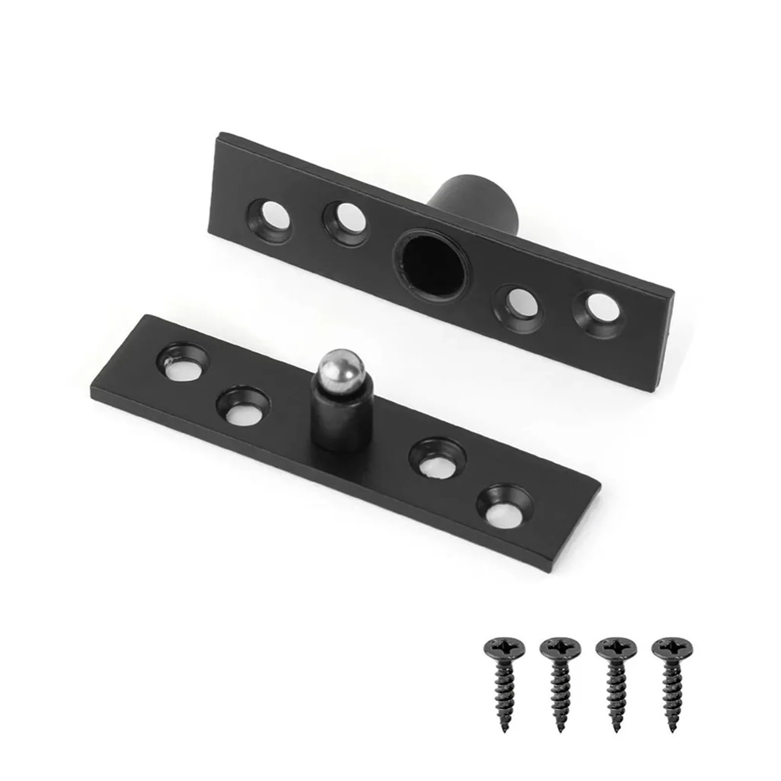 Evdmgzjapstj Black Folding Door Hinge,1Pcs 360° Swivel Heavy Duty Stainless Steel Pivot Rotating Concealing With Screws(Black)
