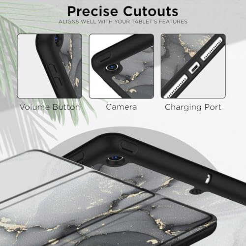 Image of Robustrion Cover for iPad 9th Generation Cover Case with Pencil Holder for Apple iPad 10.2 inch /iPad 9th 7th 8th Generation Smart [Soft and Flexible] Flip Stand Case [Auto Sleep /Wake] - Ocean Black