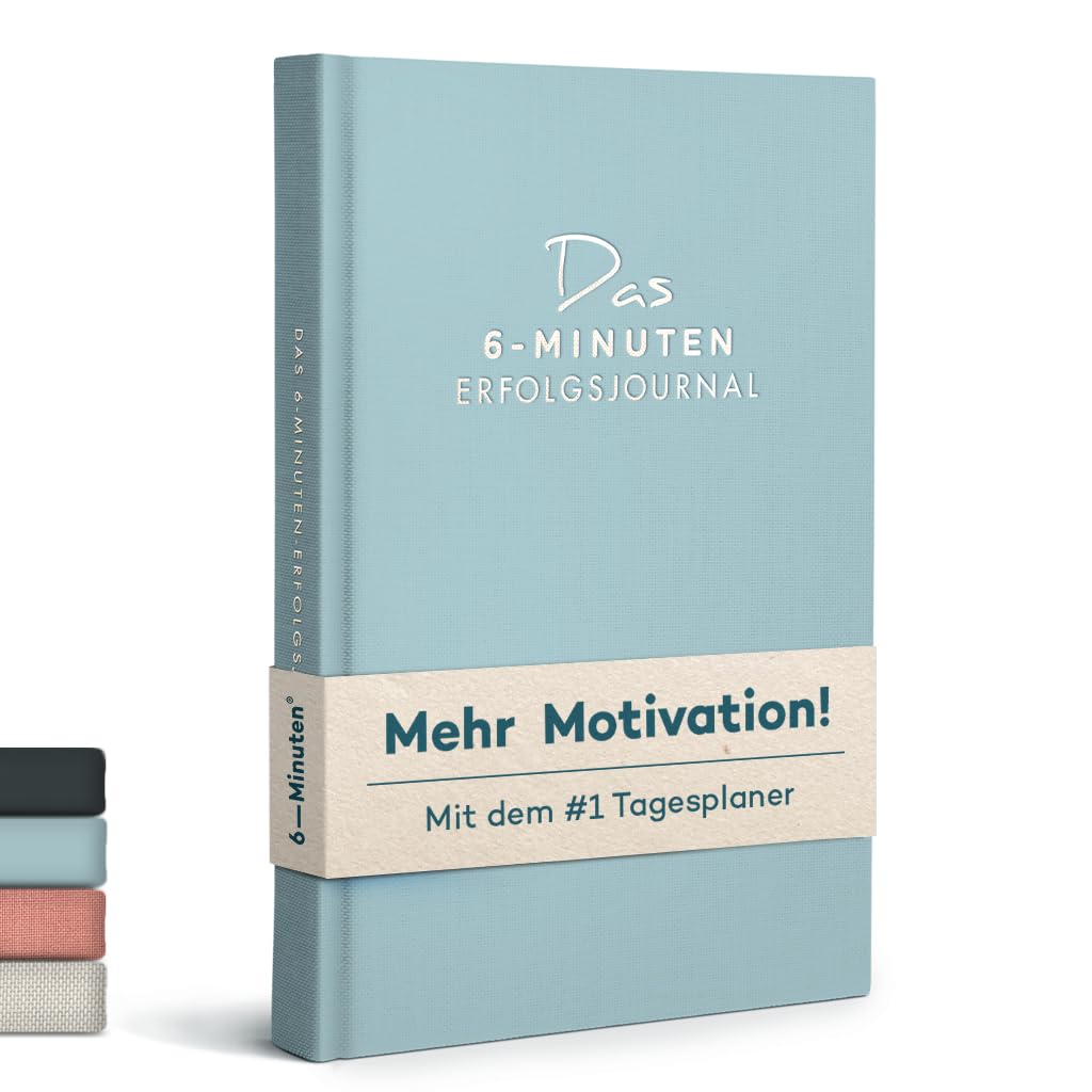 6-Minuten Erfolgsjournal – #1 Tagesplaner 2026 für Fokus & Motivation – Undatierter To Do Planer – Erfolgstagebuch für gelassene Zielerreichung