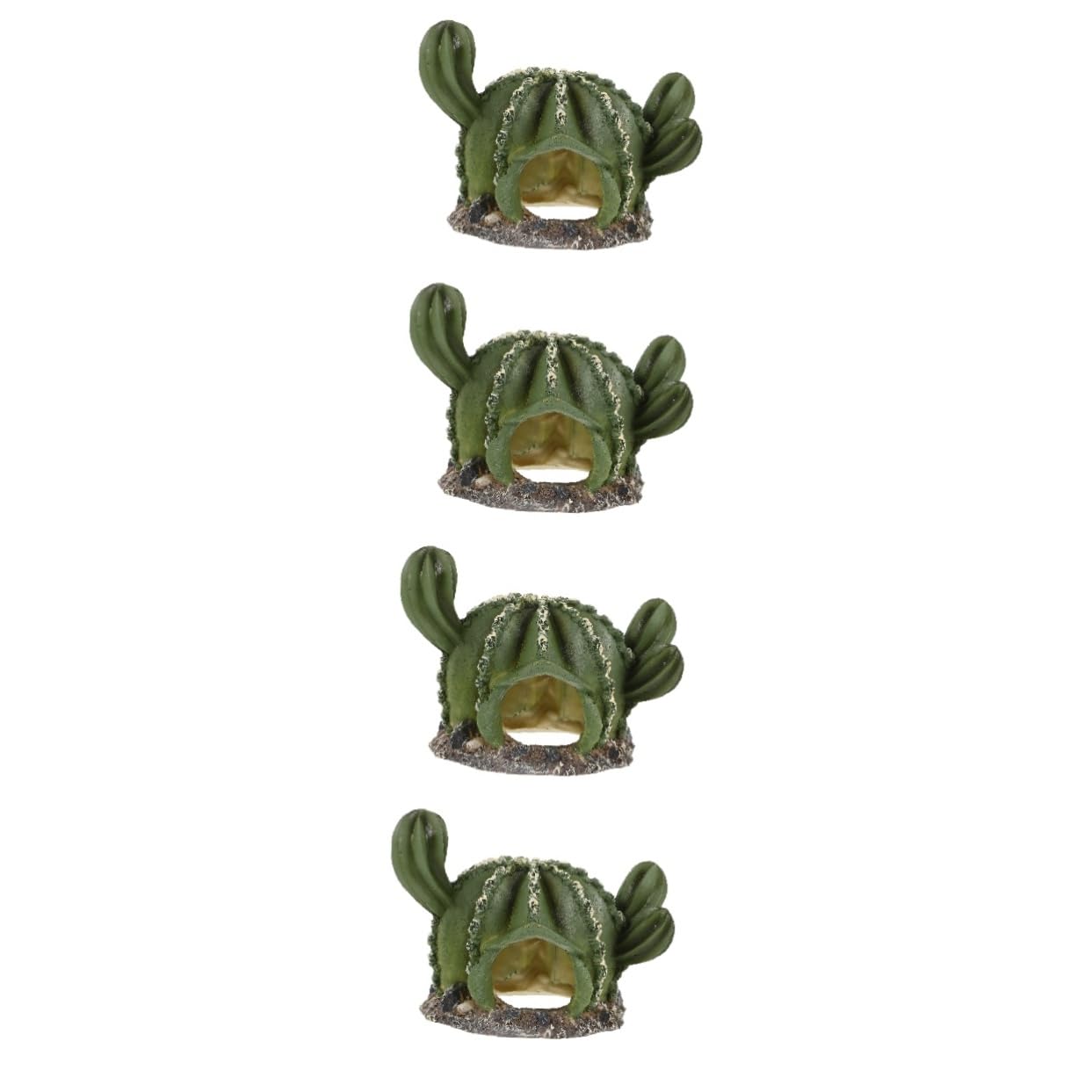 VANZACK 4piezas Cueva De Reptiles De Forma De Cactus Refugio Decorativo para y Terrarios Natural para y De Ocultación para Reptilianas