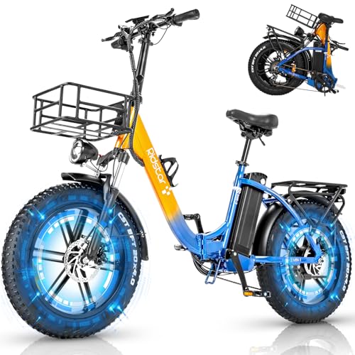 Bopzin Folding Electric Bike for Adults 1000W, 30MPH, 48V 15Ah Removable Battery Commuter Bicycle 20