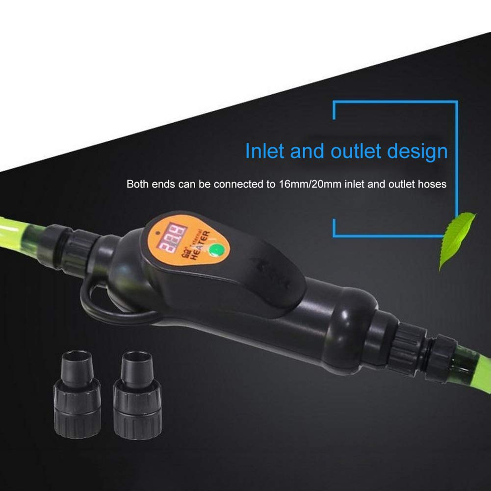H&RB 300W / 500W Fish Tank Chauffe-Eau Température Réglable De Contrôle D'aquarium De Chauffage Externe Affichage Sensible,EH500