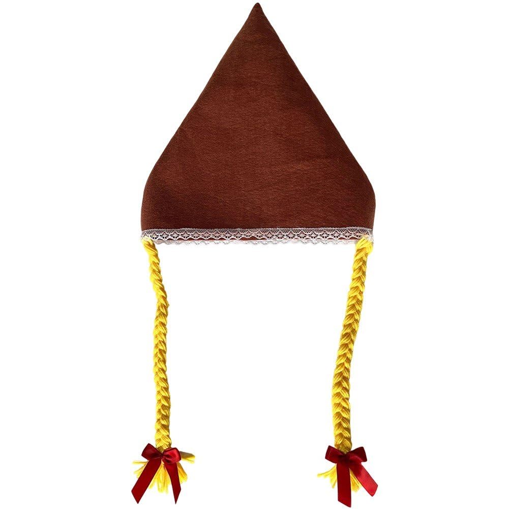 Ppmter Oktoberfest Hat with Braids for Women German Bavarian Festival Headwear Oktoberfest Party Costume Accessories