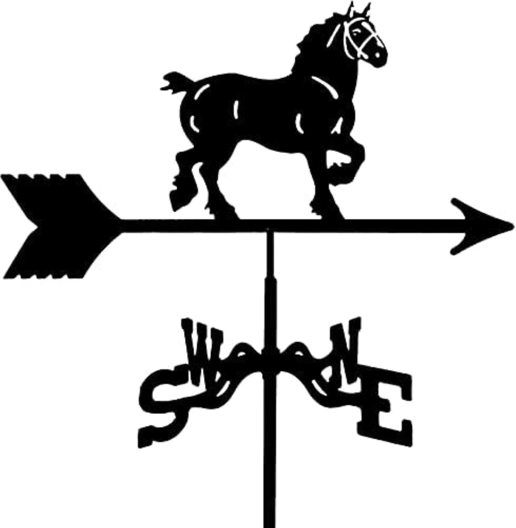 Weather Vane Stainless Steel Wind Direction Indicator Durable Retro Farm Garden Stake Weathervane Garden Courtyard Decoration Professional Measuring Tool (Color : Pony)