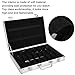 Watch Box, 24 Grids Aluminum Alloy Suitcase Watch Organizer Case Watch Travel Case Watch Display Case Portable Storage Box Travel Case for Women Watches Jewelry, 15. 7x11. 4x4. 1in