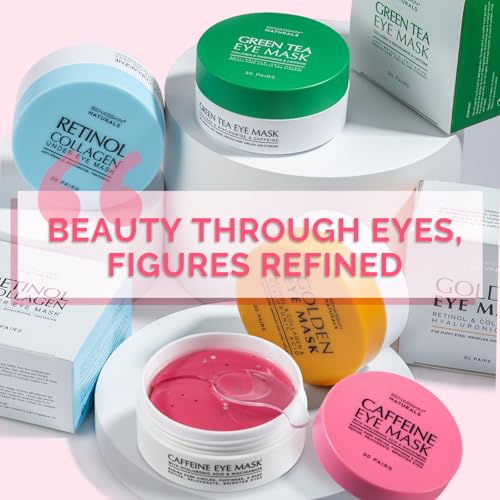 image for Enaskin Naturals Under Eye Patches for Dark Circles: Caffeine Gel Mask