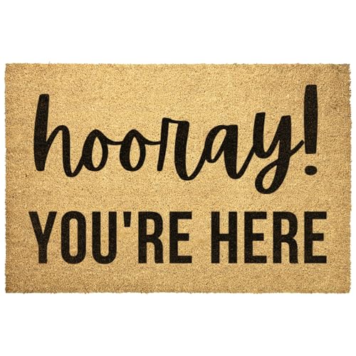 Hooray Youre Here DoormatFunny DoormatFunny Welcome MatFarmhouse DoormatDoor MatSpring DoormatFront Porch Decor